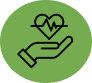 icono de mano sosteniendo un corazón